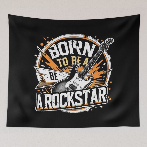 Item preview, Born To Be A Rockstar Vintage Electric Guitar Rock Music T-Shirt designed and sold by NeO² Studio.