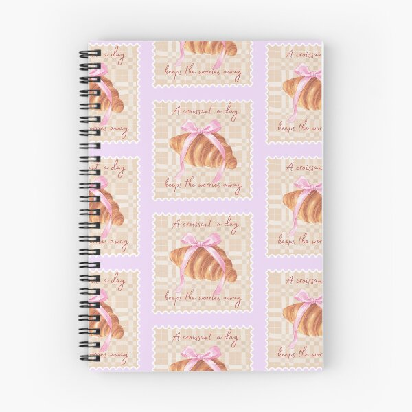 Item preview, aesthetic French croissant pink bow sticker designed and sold by kuimoul.