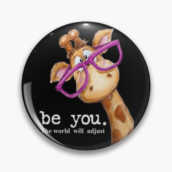 Item preview, Be You The World Will Adjust Cute Watercolor Giraffe with Glasses designed and sold by haitrieuic96.