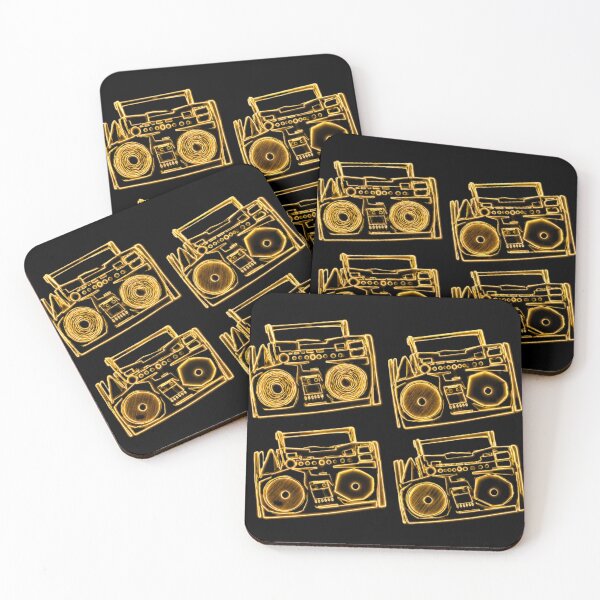 Item preview, Neon Gold Boombox designed and sold by vilvilart.