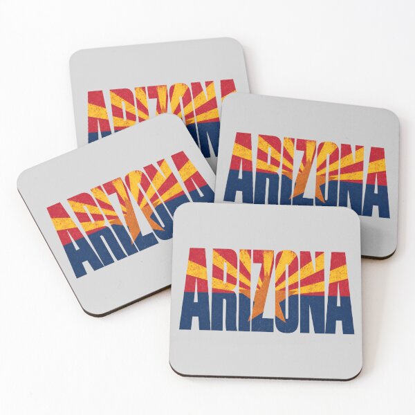 Item preview, Arizona State Flag Typography | Vintage Southwest Desert Design designed and sold by SimplyJasper.
