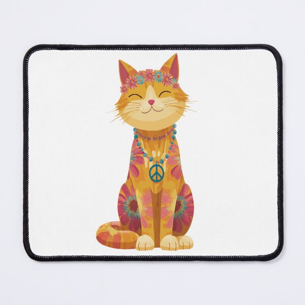 Item preview, Hippie kitty blissing out designed and sold by SPECIEZ.