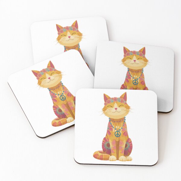 Item preview, Hippie kitty blissing out designed and sold by SPECIEZ.