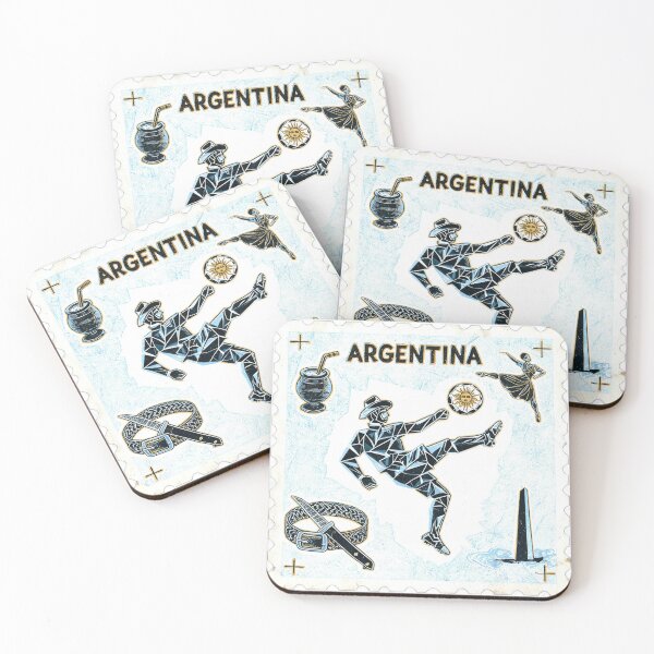 Item preview, Argentina Football Sticker | Vintage World Cup Fan Art, Tango, Mate, La Albiceleste designed and sold by zkerzner.