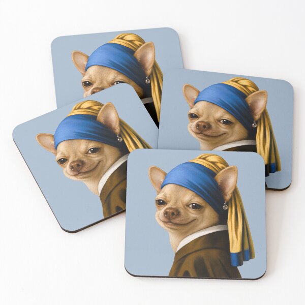 Item preview, Smirking Chihuahua with a Pearl Earring designed and sold by AtlasMuseum.