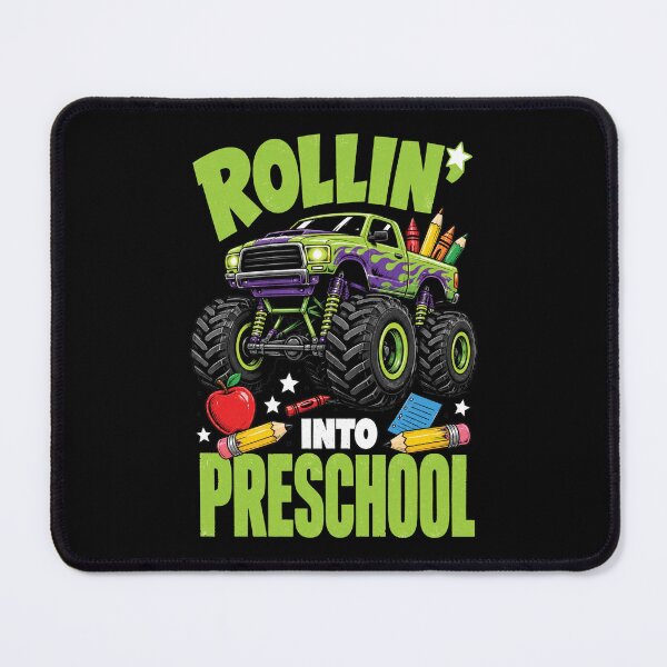 Item preview, Funny Rollin' Into Preschool Monster Truck Back to School designed and sold by WatercolourferS.