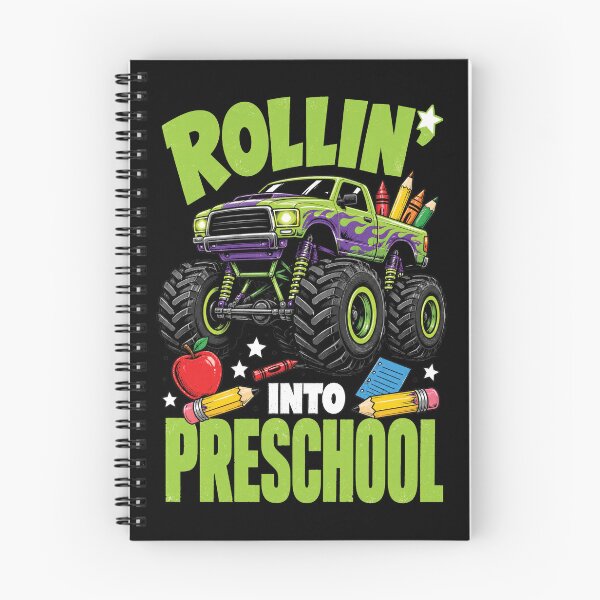 Item preview, Funny Rollin' Into Preschool Monster Truck Back to School designed and sold by WatercolourferS.