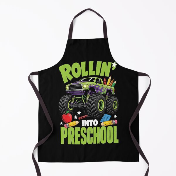 Item preview, Funny Rollin' Into Preschool Monster Truck Back to School designed and sold by WatercolourferS.