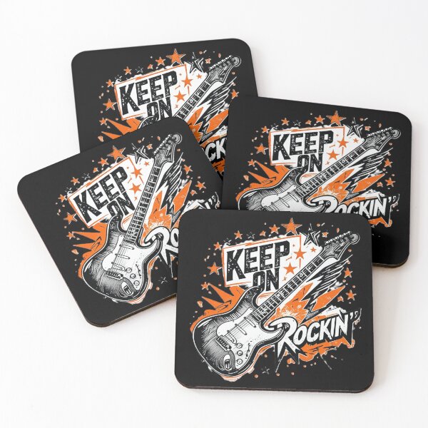 Item preview, Keep On Rockin Vintage Electric Guitar Rock N Roll T-Shirt designed and sold by NeO² Studio.