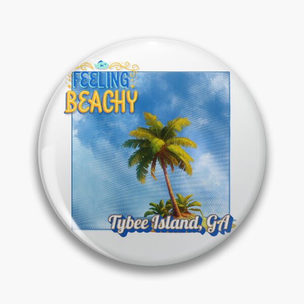 Item preview, Feeling Beachy Tybee Island GA | Retro Halftone Palm Tree Beach Design designed and sold by DonnaRaine.