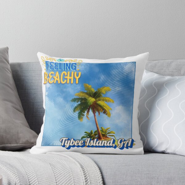 Item preview, Feeling Beachy Tybee Island GA | Retro Halftone Palm Tree Beach Design designed and sold by DonnaRaine.