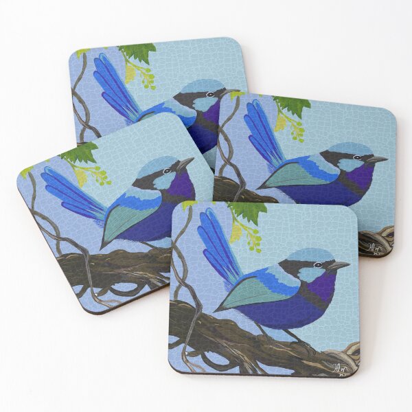 Item preview, Blue Wren in Mosaic Light designed and sold by WildPaletteMM.