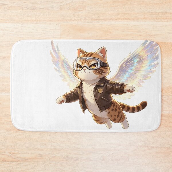 Item preview, The Sky-Glider Felis Nigripes - Cute Tactical Aviator Cat designed and sold by ABYSSLAB.