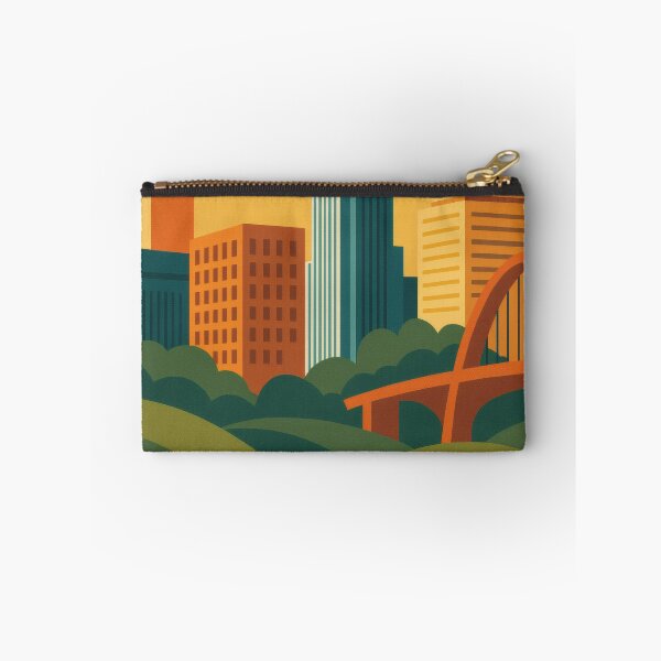 Item preview, Retro Pop Art Poster Illustration of Omaha | Bold Downtown Skyline, Bob Kerrey Pedestrian Bridge & Riverfront Design | Vintage Nebraska Wall Art Decor designed and sold by PaintedPixels01.