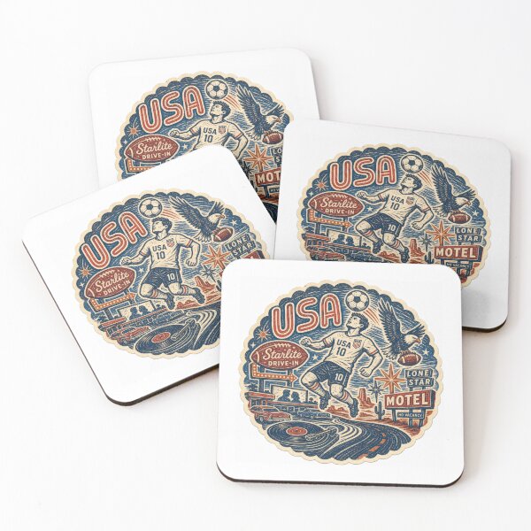 Item preview, USA Soccer Sticker | Vintage World Cup Fan Art, American Eagle, Retro Travel Style designed and sold by zkerzner.