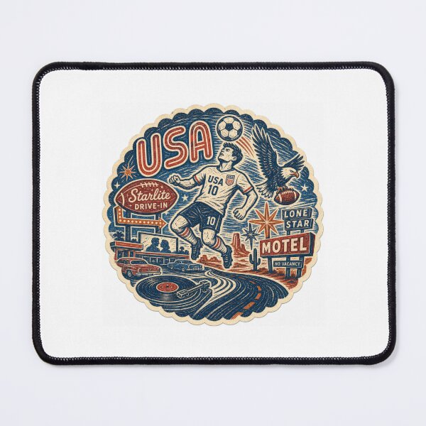 Item preview, USA Soccer Sticker | Vintage World Cup Fan Art, American Eagle, Retro Travel Style designed and sold by zkerzner.