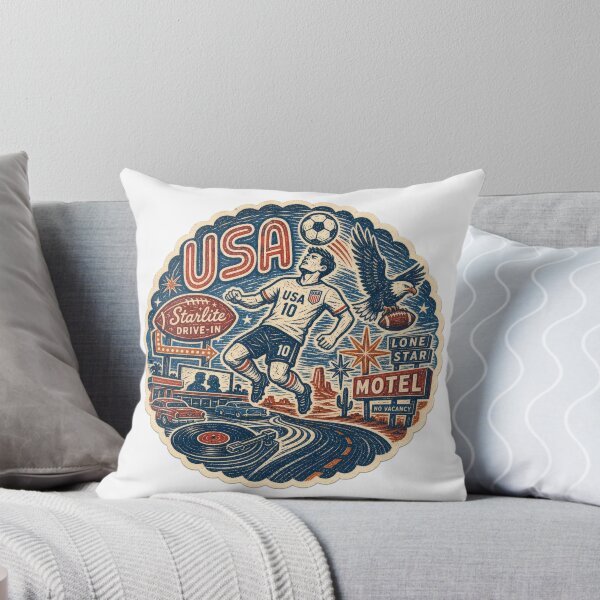 Item preview, USA Soccer Sticker | Vintage World Cup Fan Art, American Eagle, Retro Travel Style designed and sold by zkerzner.