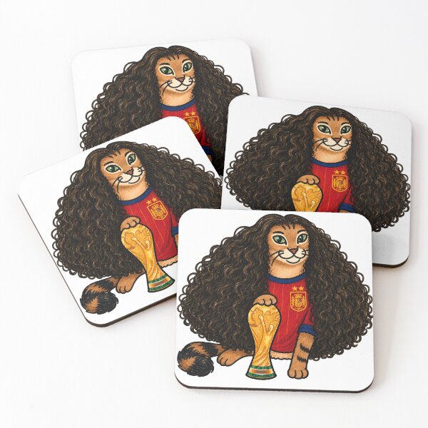 Item preview, Spain Soccer Champion Curly Hair Cat designed and sold by Mich Designs.