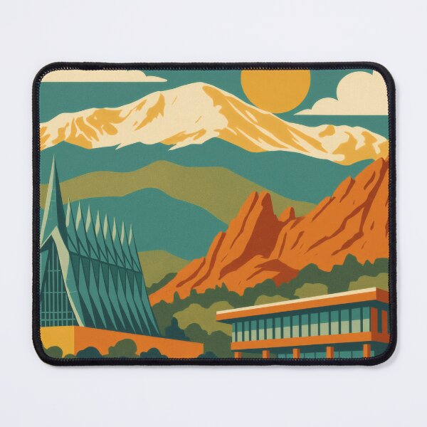 Item preview, Retro Pop Art Poster Illustration of Colorado Springs | Bold Garden of the Gods, Pikes Peak & Downtown Skyline | Vintage Colorado Wall Art Decor designed and sold by PaintedPixels01.