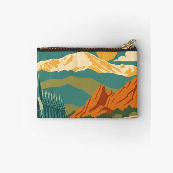 Item preview, Retro Pop Art Poster Illustration of Colorado Springs | Bold Garden of the Gods, Pikes Peak & Downtown Skyline | Vintage Colorado Wall Art Decor designed and sold by PaintedPixels01.