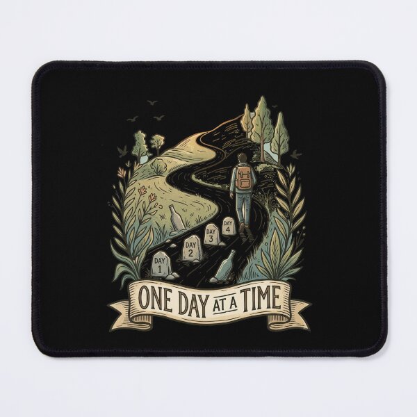 Item preview, One Day At A Time Sobriety Recovery Journey Walk designed and sold by Flirt-Teez.