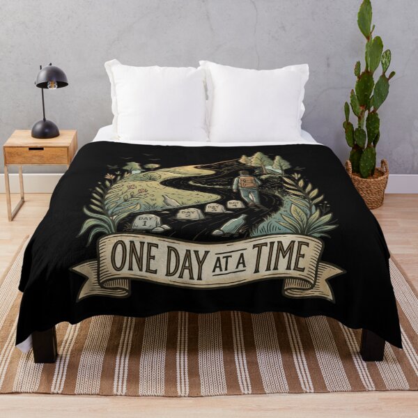 Item preview, One Day At A Time Sobriety Recovery Journey Walk designed and sold by Flirt-Teez.