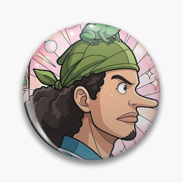 Item preview, Usopp One Piece Frog Charm Stained Glass designed and sold by mildaclairmo.