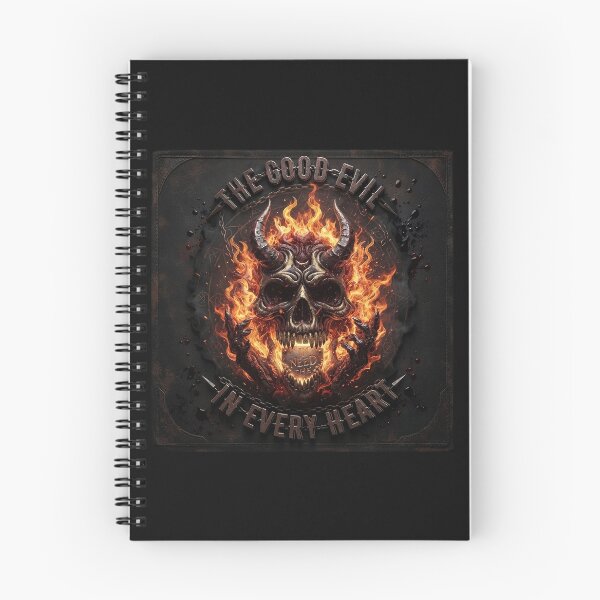 Item preview, Fiery Demon Cranium Metal Emblem designed and sold by Voodoo Store Paranormal Collections.