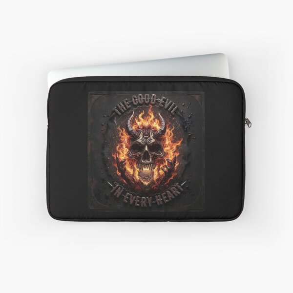 Artikelvorschau, Feuriges Dämonenschädel-Metallemblem entworfen und verkauft von Voodoo Store Paranormal Collections.