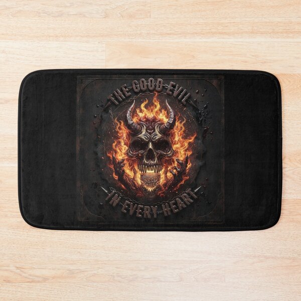 Item preview, Fiery Demon Cranium Metal Emblem designed and sold by Voodoo Store Paranormal Collections.