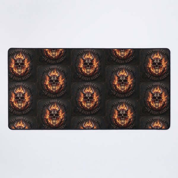 Item preview, Fiery Demon Cranium Metal Emblem designed and sold by Voodoo Store Paranormal Collections.