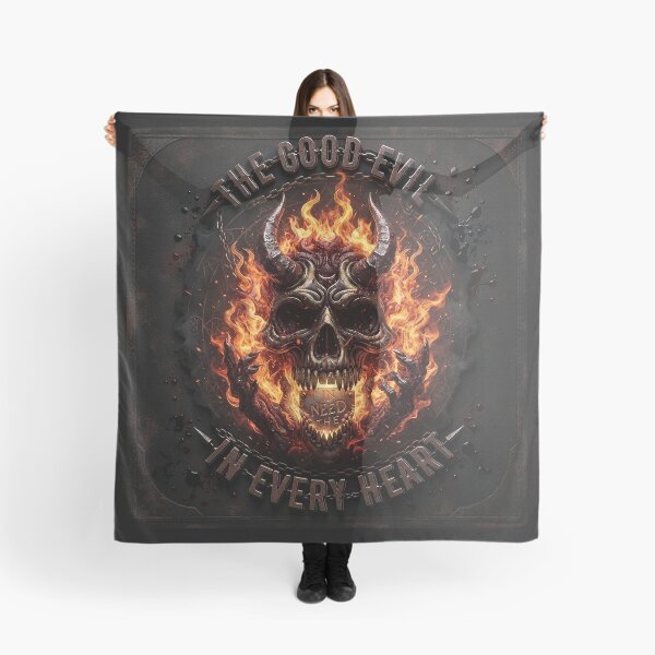 Item preview, Fiery Demon Cranium Metal Emblem designed and sold by Voodoo Store Paranormal Collections.