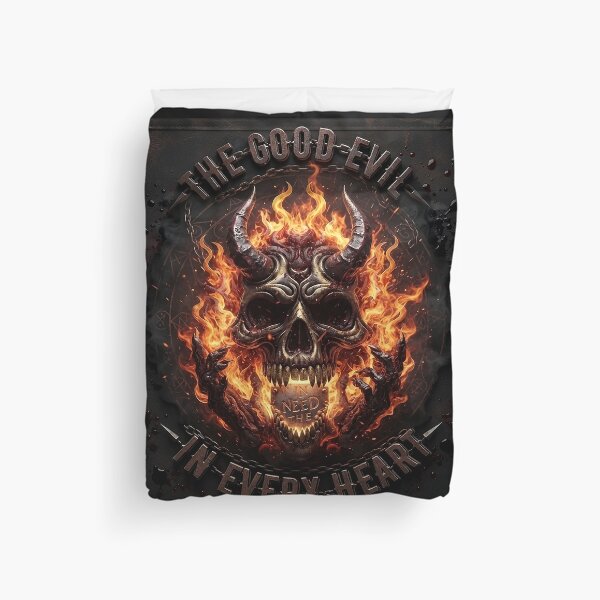 Item preview, Fiery Demon Cranium Metal Emblem designed and sold by Voodoo Store Paranormal Collections.