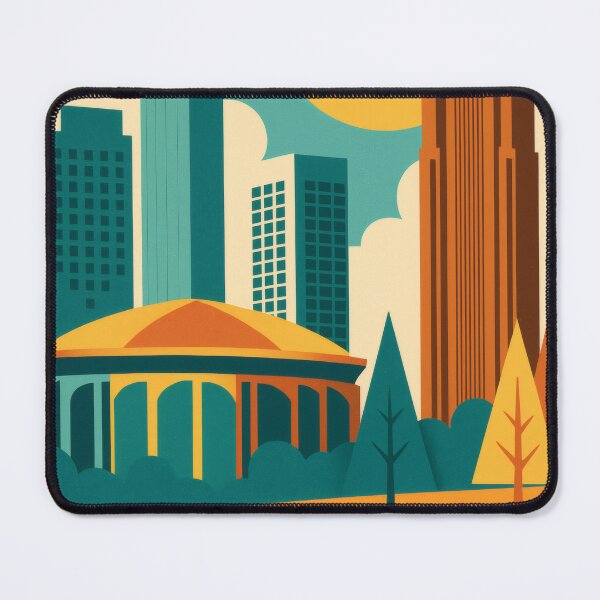 Item preview, Retro Pop Art Poster Illustration of Atlanta | Bold Downtown Skyline, Peachtree Street & Centennial Olympic Park | Vintage Georgia Wall Art Decor designed and sold by PaintedPixels01.