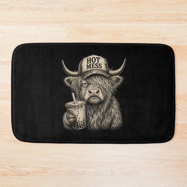 Item preview, Hot Mess Highland Cow designed and sold by CelidaBonde.