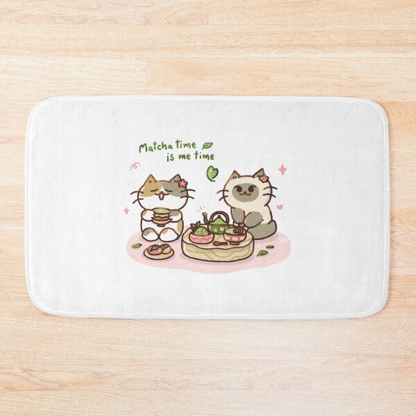 Item preview, Kawaii Cat Matcha Time Cute Green Tea Dessert Graphic designed and sold by Doublettaedrawe.