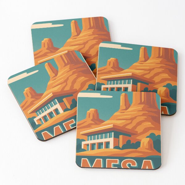 Item preview, Retro Pop Art Poster Illustration of Mesa | Bold Desert Skyline, Superstition Mountains & Southwestern Design | Vintage Arizona Wall Art Decor designed and sold by PaintedPixels01.