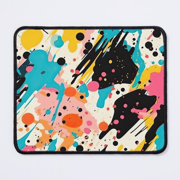 Item preview, Playful Pastel & Black Ink Paint Splatter Pattern designed and sold by VibeShift Studio.