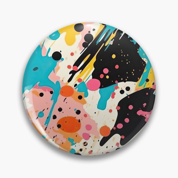 Item preview, Playful Pastel & Black Ink Paint Splatter Pattern designed and sold by VibeShift Studio.