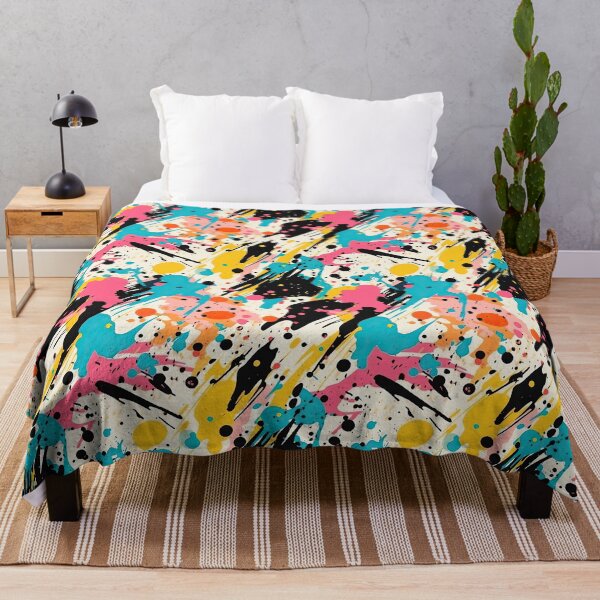 Item preview, Playful Pastel & Black Ink Paint Splatter Pattern designed and sold by VibeShift Studio.