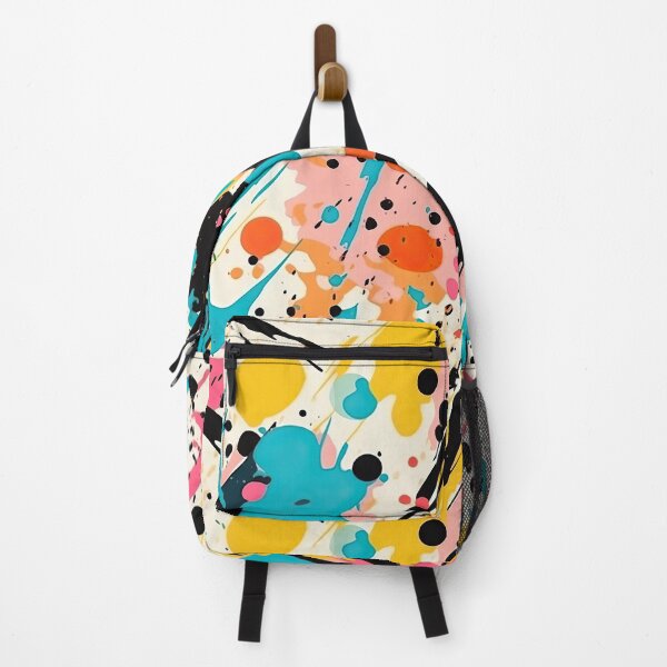 Item preview, Playful Pastel & Black Ink Paint Splatter Pattern designed and sold by VibeShift Studio.