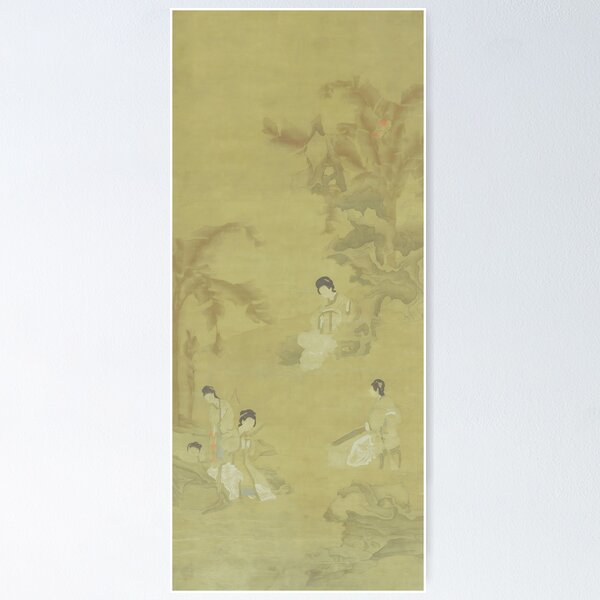 Item preview, Female Musician in a garden under banana palm  designed and sold by Paper & Pine .