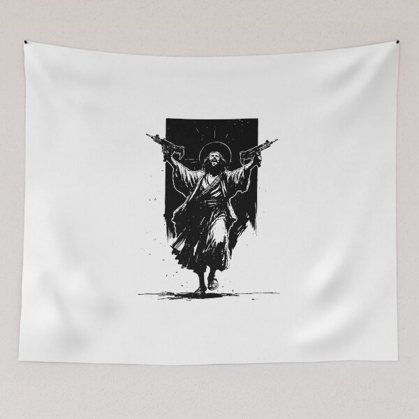 Item preview, Uzi Jesus Dungeon Crawler Carl Humor designed and sold by perkeyflai.