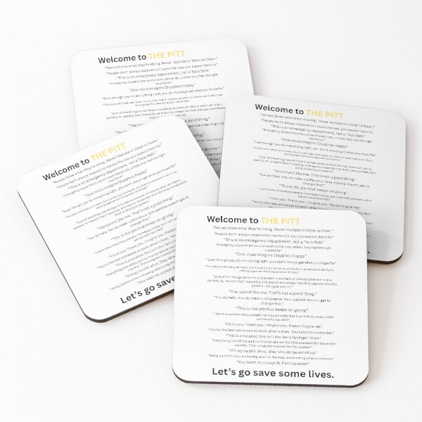 Item preview, Welcome to The Pitt, Dr Robby quotes. (Black font). designed and sold by FallenTrickster.