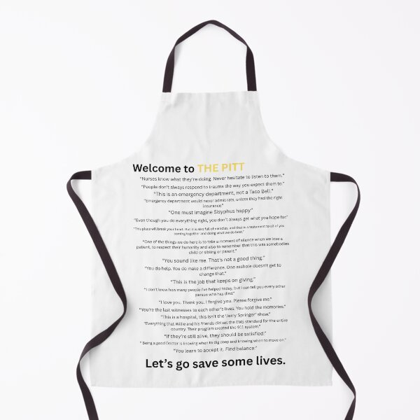 Item preview, Welcome to The Pitt, Dr Robby quotes. (Black font). designed and sold by FallenTrickster.