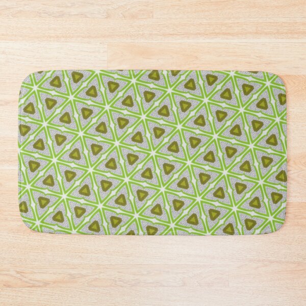Item preview, Retro Olive Hex Pattern designed and sold by Shy Fractal Designs.