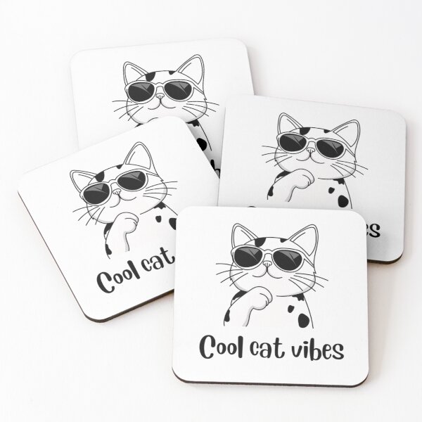 Item preview, Cat vibes typography design designed and sold by RajDeals.