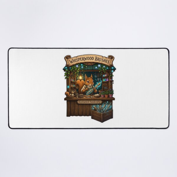 Item preview, Whisperwood Brushes | Enchanted Handcrafts | Woodland Squirrel Artisan | Magical Paint Brush Maker | Fantasy Cottagecore Gift designed and sold by MrDev.