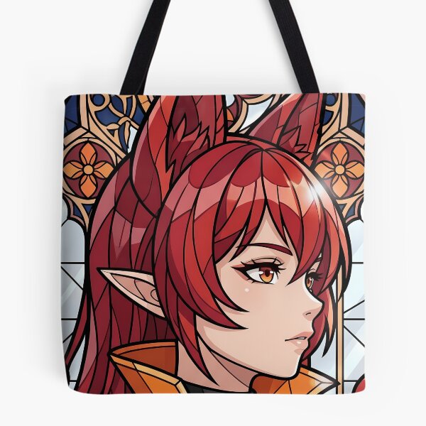 Item preview, Amelie Azazel Iruma kun Red Stained Glass Demon School Profile designed and sold by mildaclairmo.