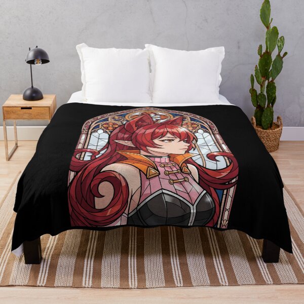 Item preview, Amelie Azazel Iruma kun Red Stained Glass Demon School Profile designed and sold by mildaclairmo.